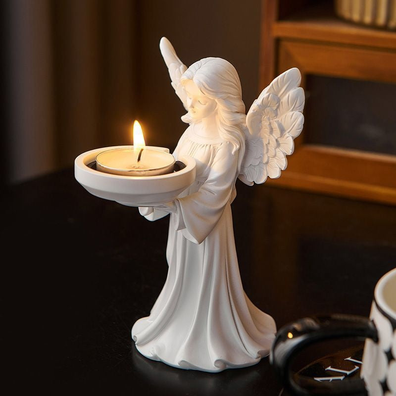 Angel Shape Ceramic Candlestick Holder