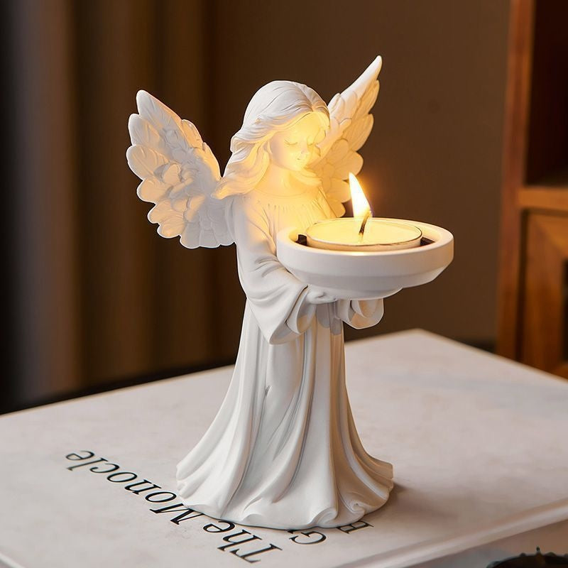 Angel Shape Ceramic Candlestick Holder