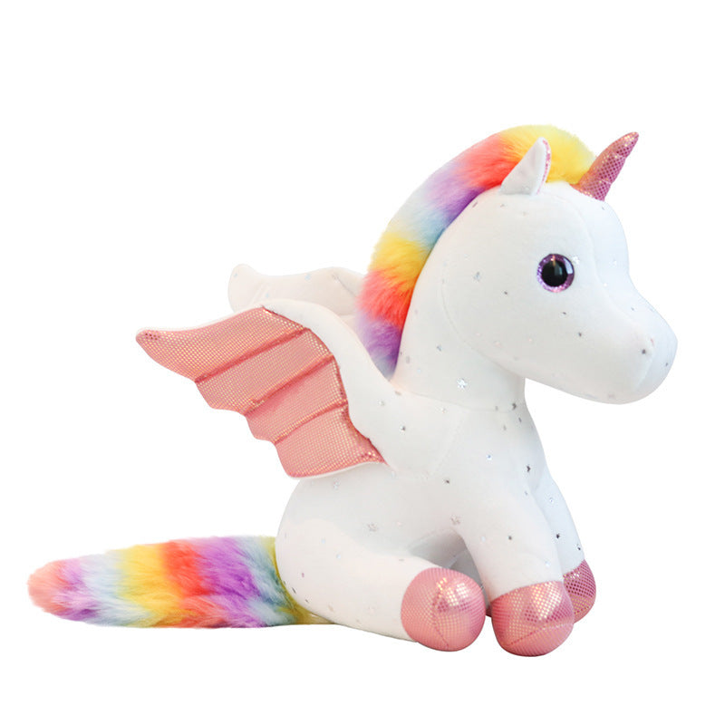 Angel Unicorn Rainbow Horse Plush Toy