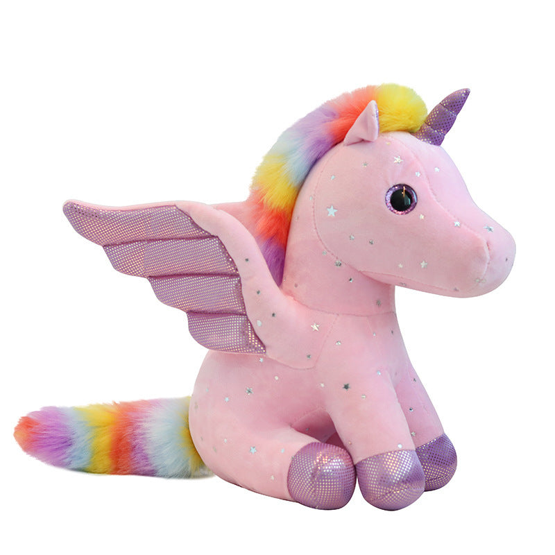 Angel Unicorn Rainbow Horse Plush Toy