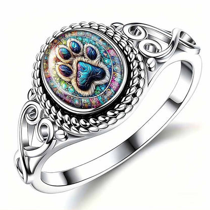 Animal Claw Print Geometric Rings