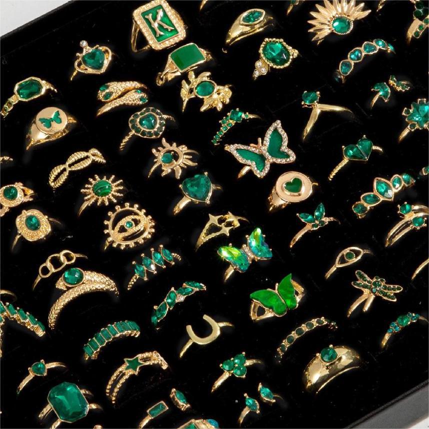 Animal Gemstone Ring Set