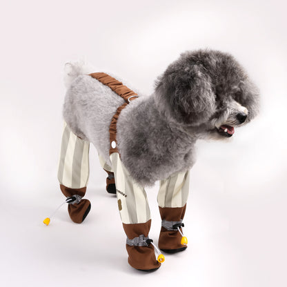 Animal Pattern Dog Pants with Foot Protection