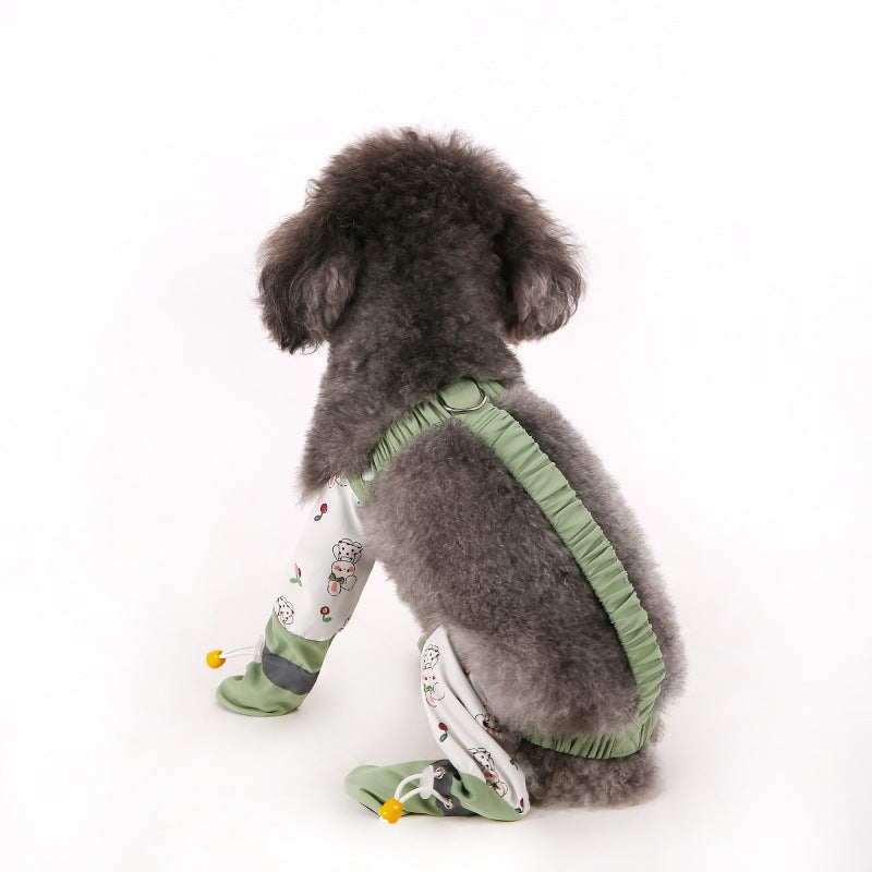 Animal Pattern Dog Pants with Foot Protection