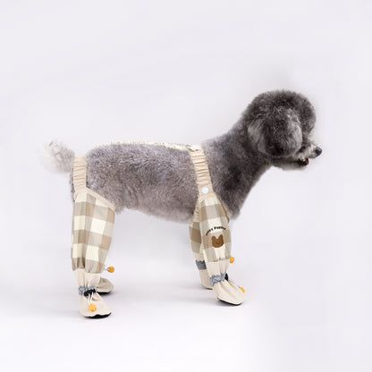 Animal Pattern Dog Pants with Foot Protection