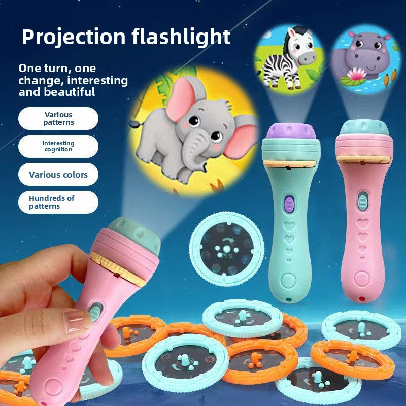 Animal Pattern Projection Flashlight Cognitive Learning Toy