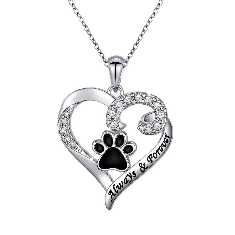 Animal Paw Print Pendant Necklace
