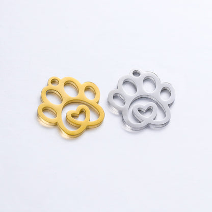 Animal Paw Stainless Steel Charms