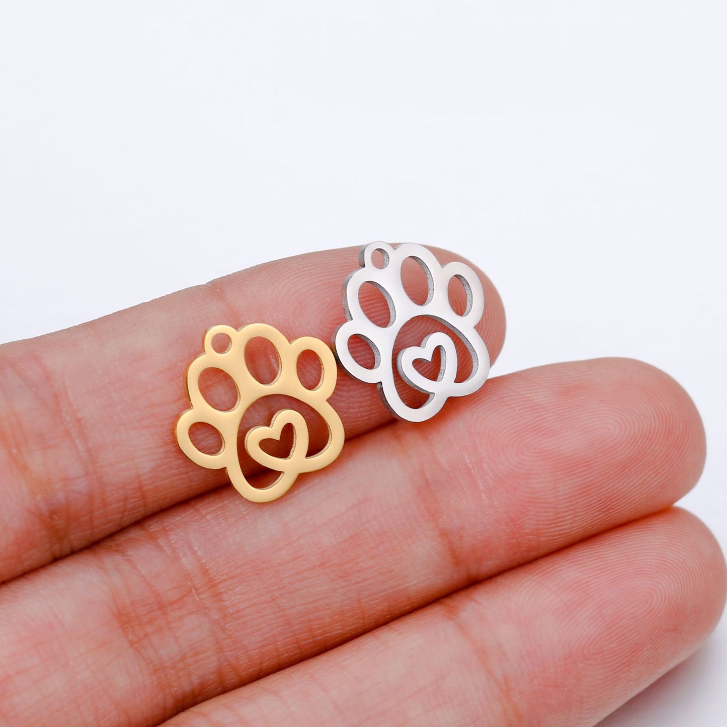 Animal Paw Stainless Steel Charms