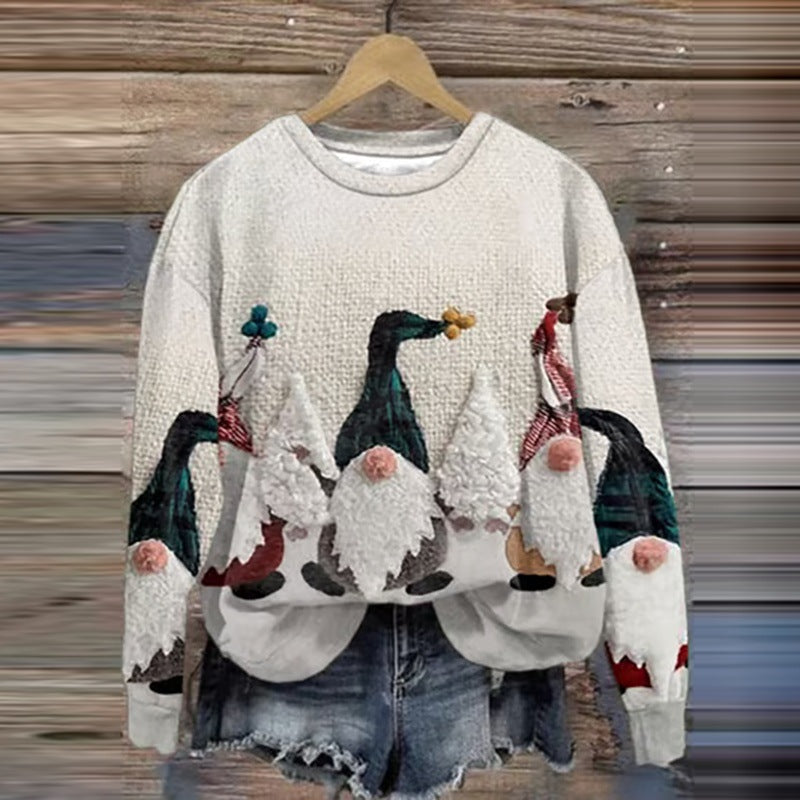 Animal Print Womens Pullover Sweater