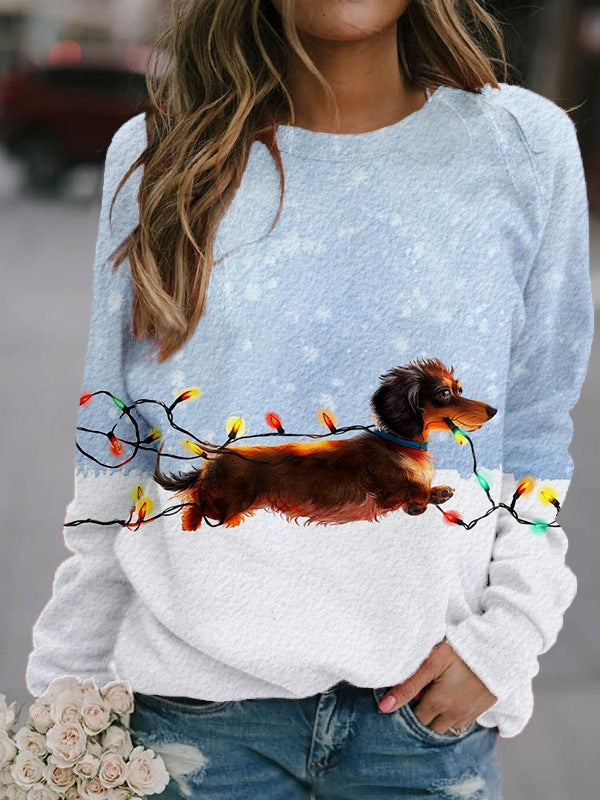 Animal Print Womens Pullover Sweater