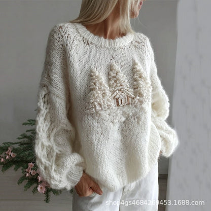 Animal Print Womens Pullover Sweater