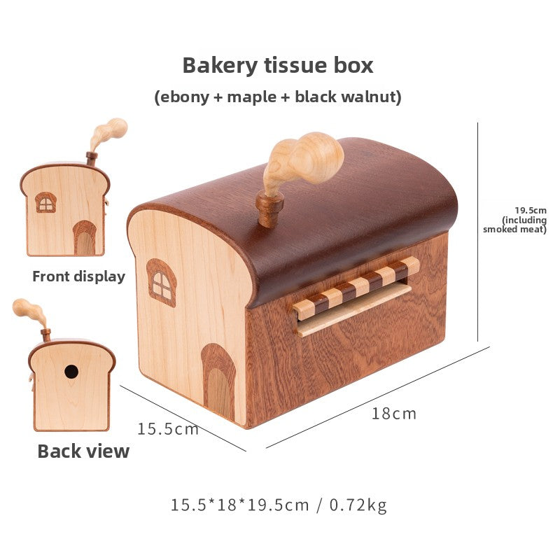 Animal Shape Solid Wood Tissue Box