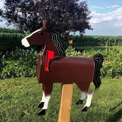 Animal Shaped Metal Mailbox Garden Decoration