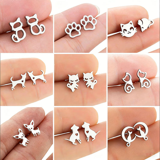 Animal-shaped stud earrings
