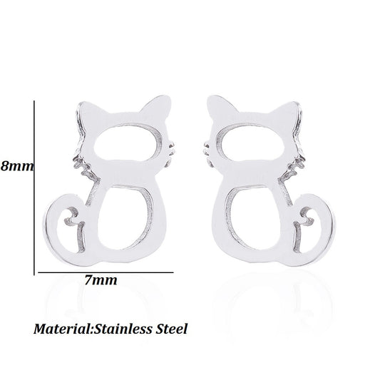 Animal-shaped stud earrings