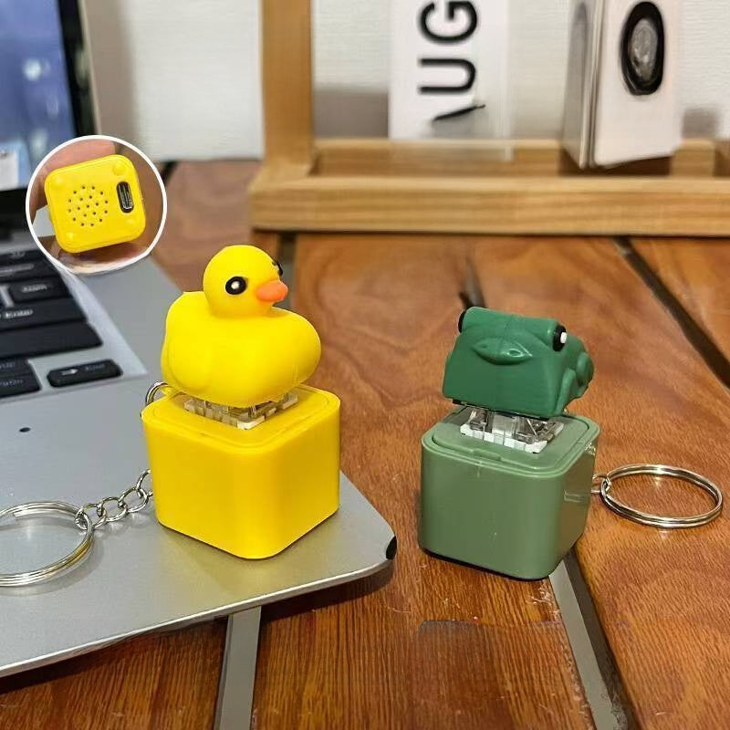 Animal Sound and Light Squeeze Keychain Toy