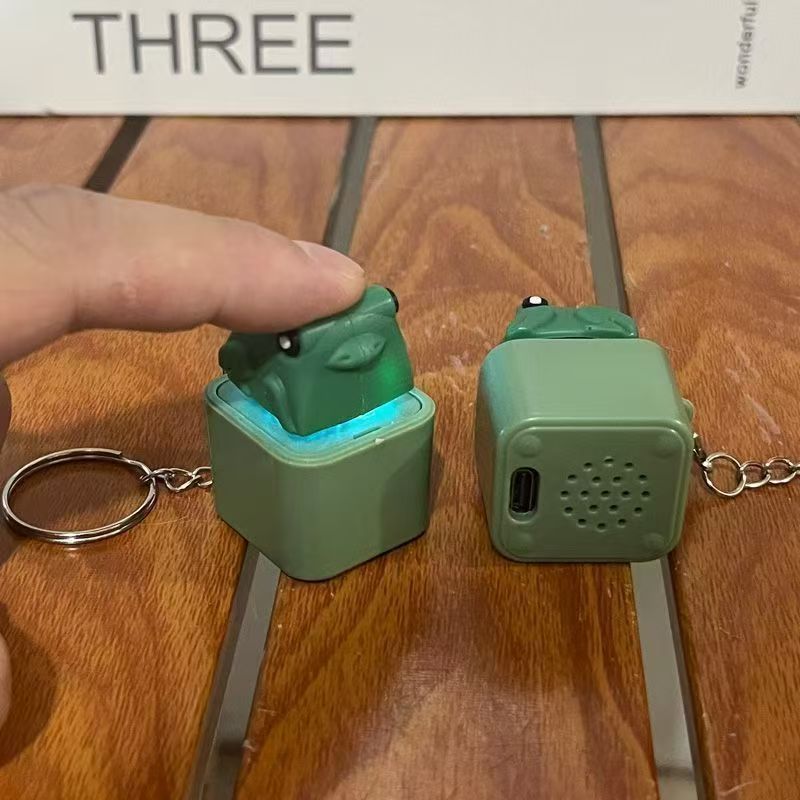 Animal Sound and Light Squeeze Keychain Toy