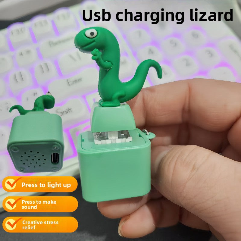 Animal Sound and Light Squeeze Keychain Toy