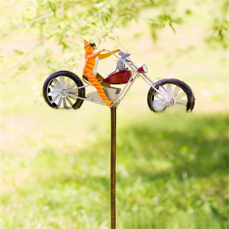 Animal Theme Metal Windmill Garden Decoration