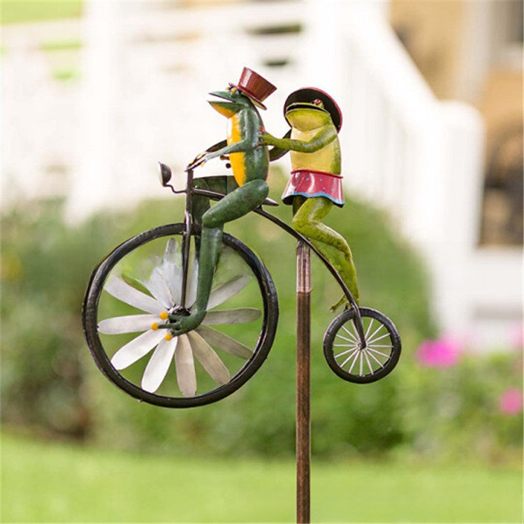 Animal Theme Metal Windmill Garden Decoration