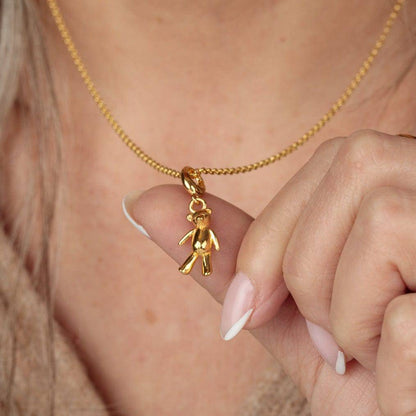 Animal Themed Stainless Steel Gold Plated Pendant Necklace