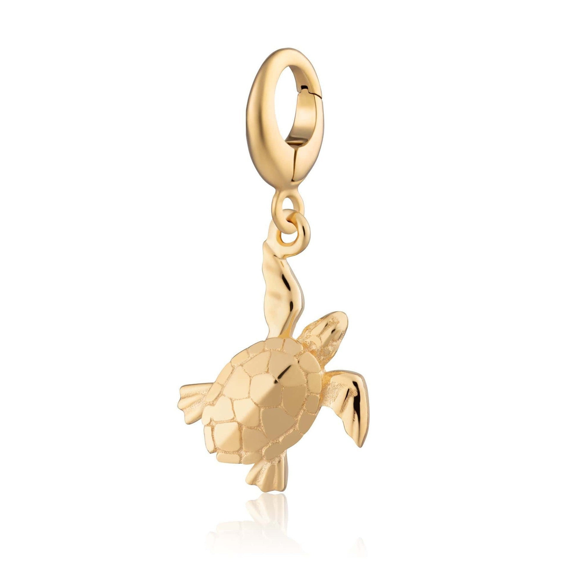 Animal Themed Stainless Steel Gold Plated Pendant Necklace
