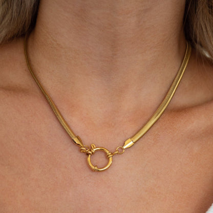 Animal Themed Stainless Steel Gold Plated Pendant Necklace