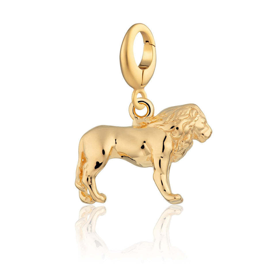 Animal Themed Stainless Steel Gold Plated Pendant Necklace