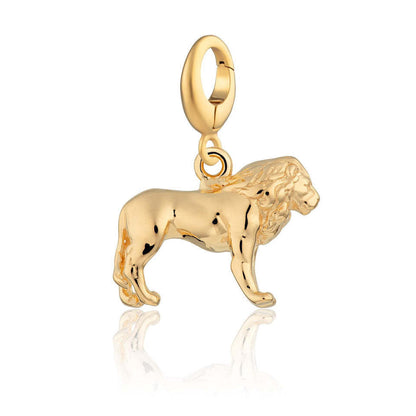Animal Themed Stainless Steel Gold Plated Pendant Necklace