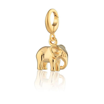 Animal Themed Stainless Steel Gold Plated Pendant Necklace
