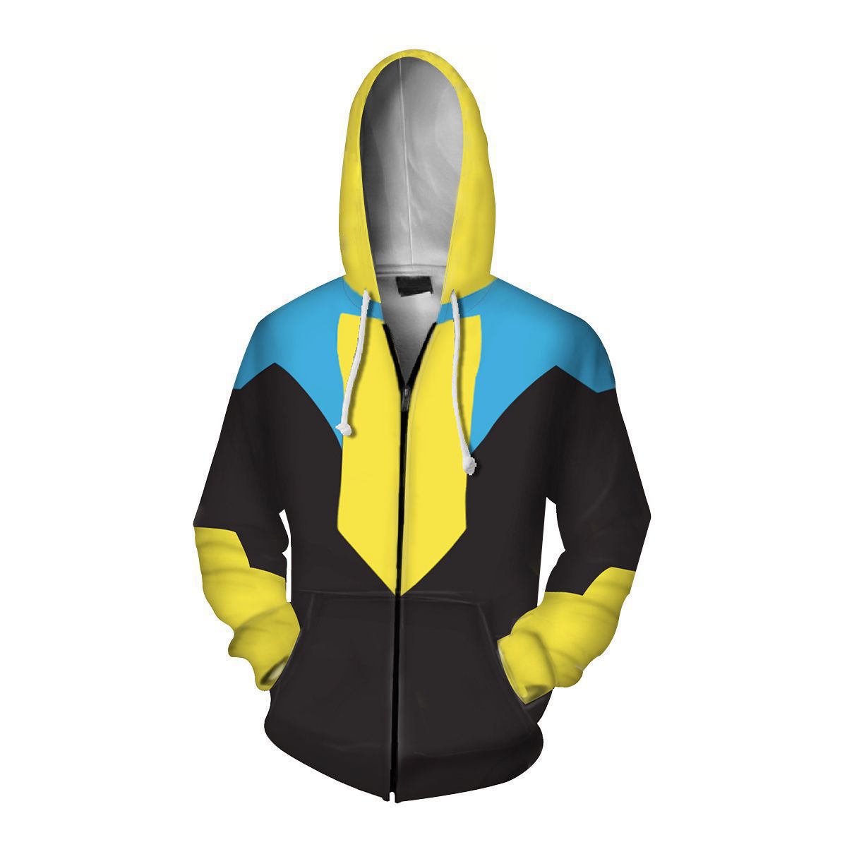 Anime 3D Printed Hooded Zipper Sweatshirt