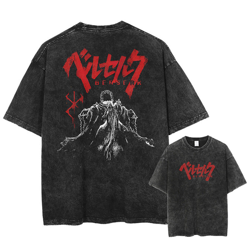 Anime Berserk Guts Graphic Cotton T-Shirt