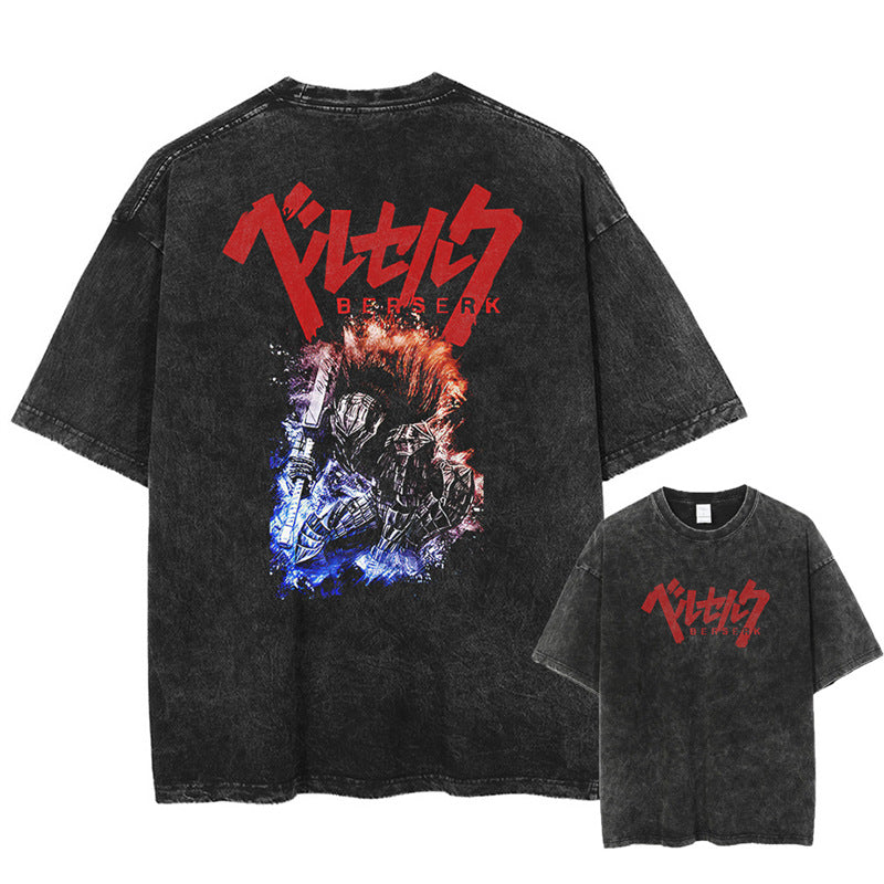 Anime Berserk Guts Graphic Cotton T-Shirt