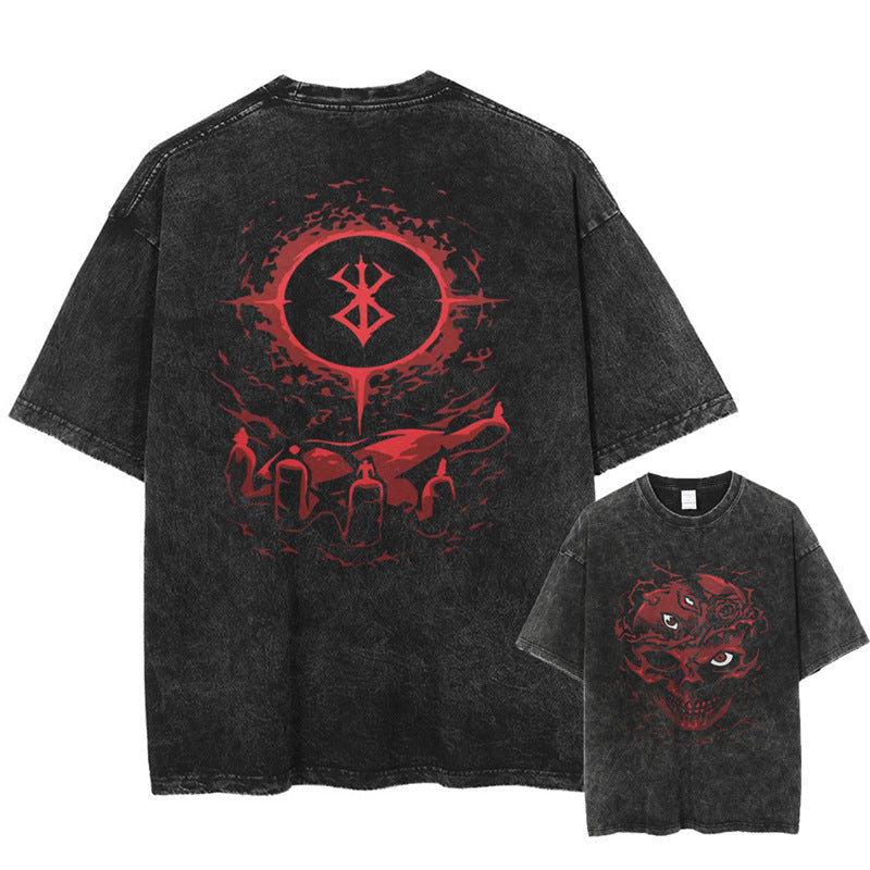 Anime Berserk Guts Graphic Cotton T-Shirt