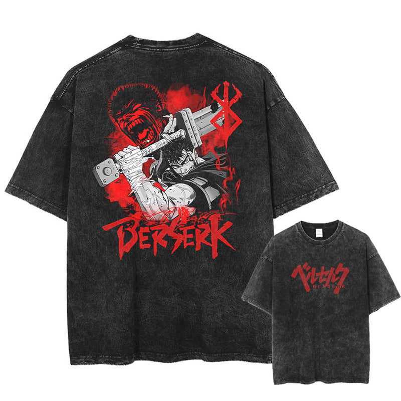 Anime Berserk Guts Graphic Cotton T-Shirt