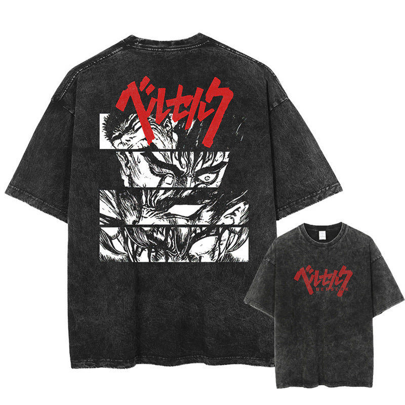 Anime Berserk Guts Graphic Cotton T-Shirt