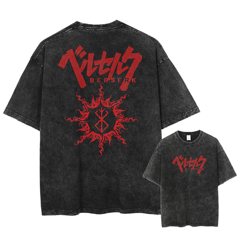 Anime Berserk Guts Graphic Cotton T-Shirt