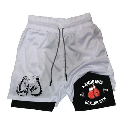 Anime Boxing Double Layer Sports Shorts