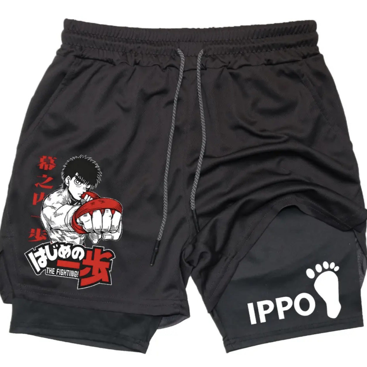 Anime Boxing Double Layer Sports Shorts