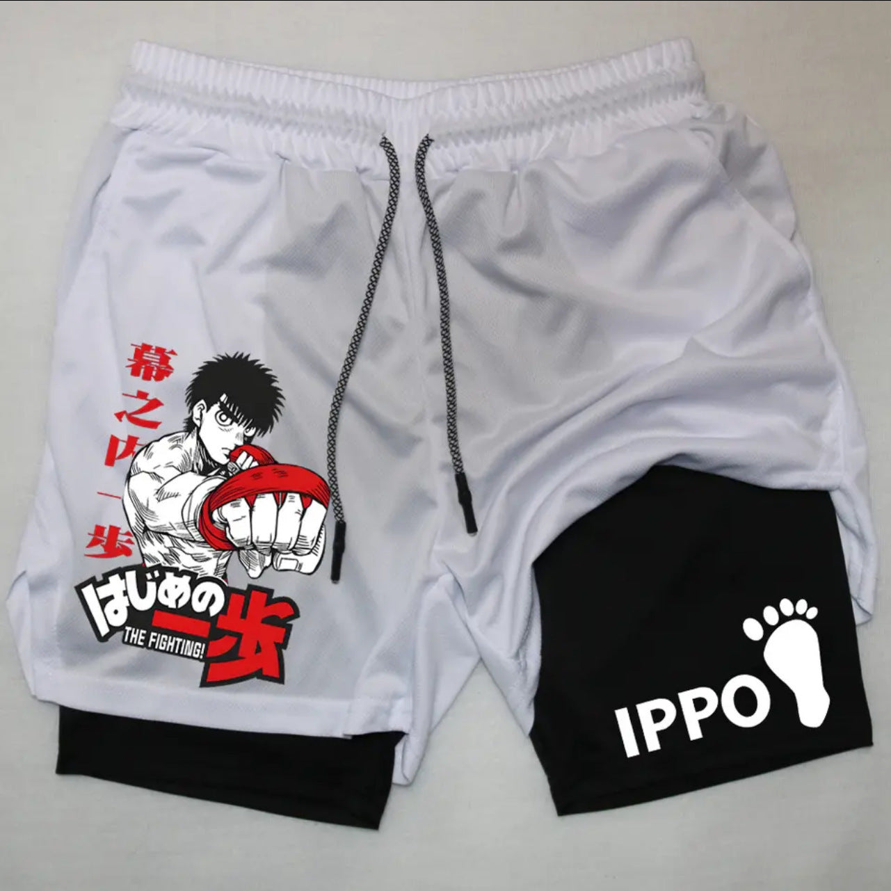 Anime Boxing Double Layer Sports Shorts