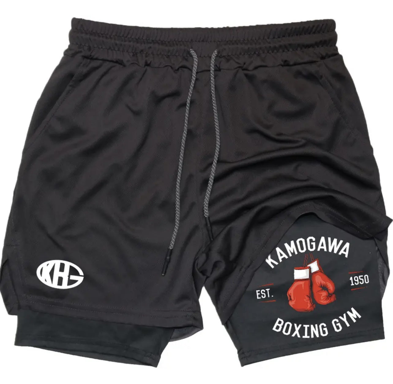 Anime Boxing Double Layer Sports Shorts