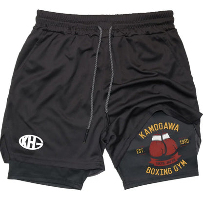Anime Boxing Double Layer Sports Shorts