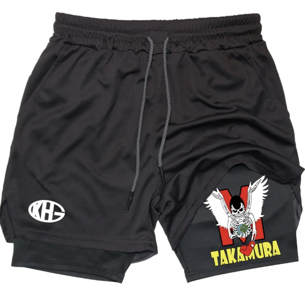 Anime Boxing Double Layer Sports Shorts