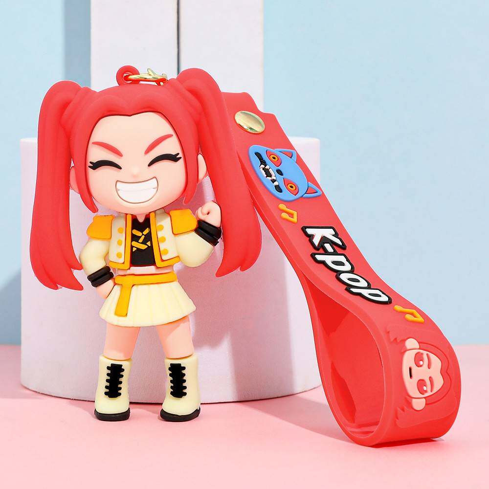 Anime Character Keychain with Gold Buckle
