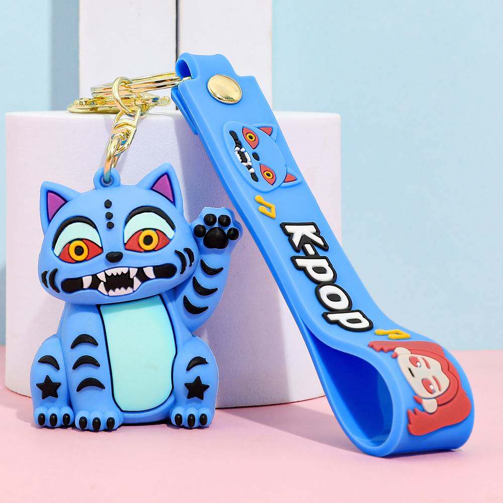 Anime Character Keychain with Gold Buckle