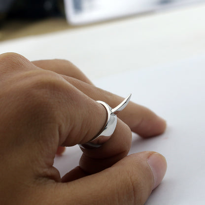 Anime Inspired Geometric Spiked Ring