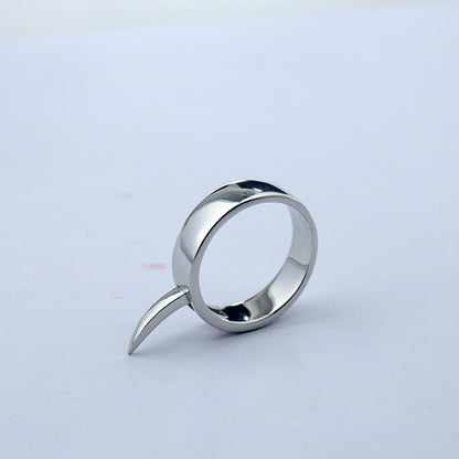 Anime Inspired Geometric Spiked Ring