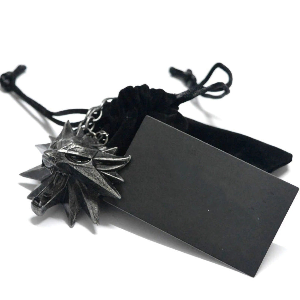 Anime necklace with wolf head