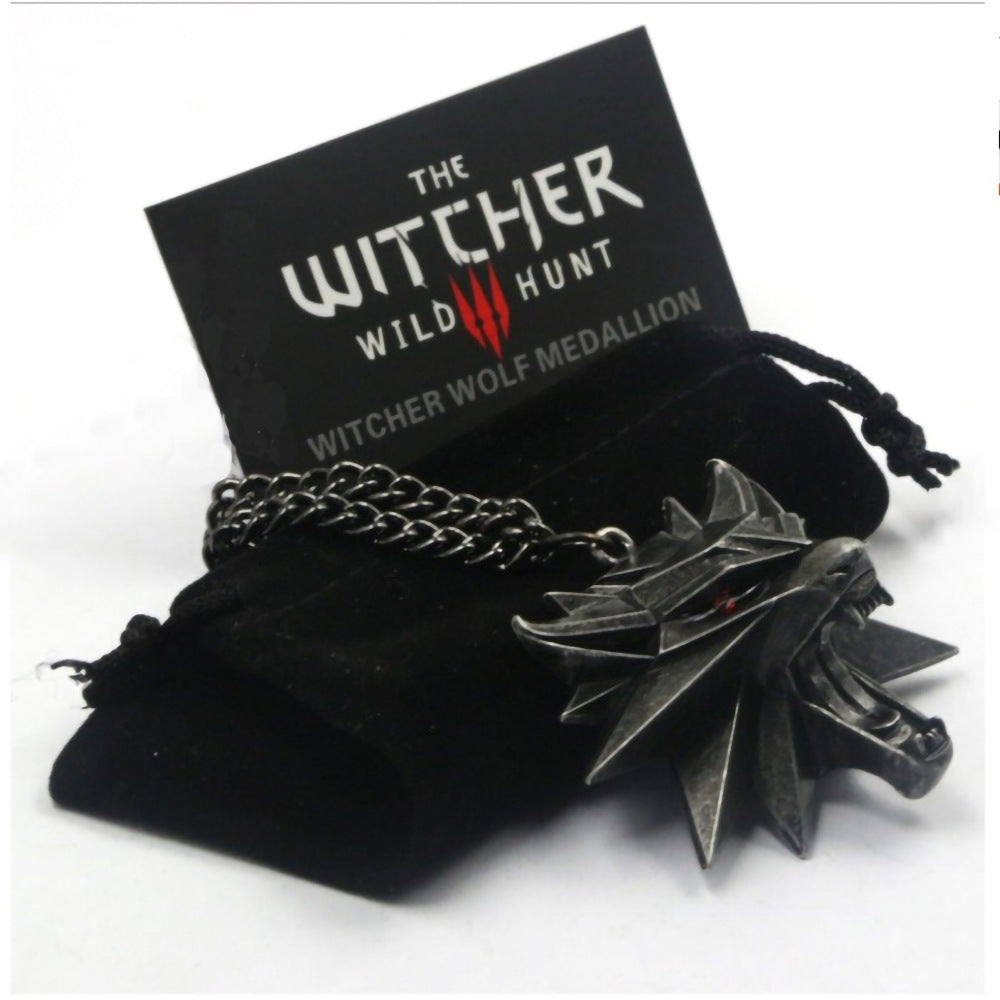 Anime necklace with wolf head